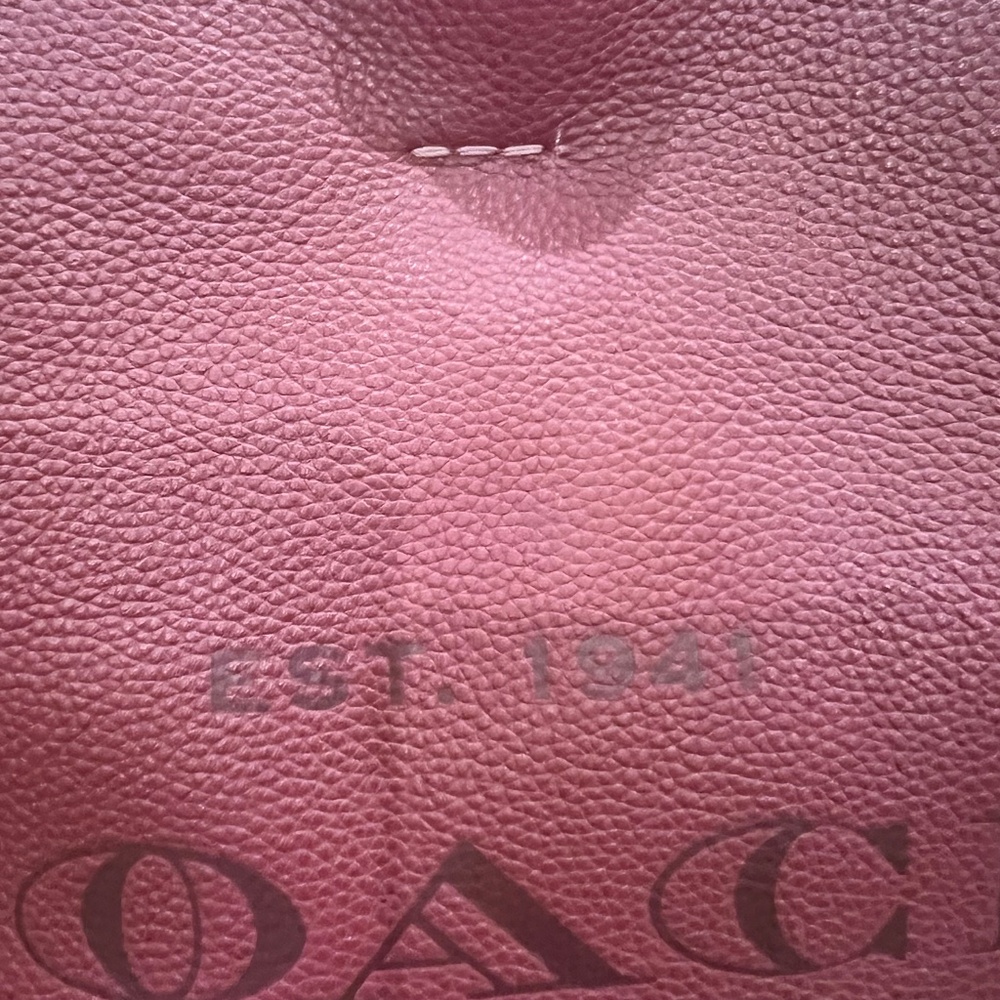 Coach Pebble Leather Cameron Large Tote Shoulder Bag in Burgundy / Wine - Picture 8 of 13